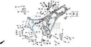 CB125T drawing FRAME BODY