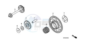 CB600FAA Europe Direct - (ED / ABS) drawing STARTING DRIVEN GEAR