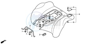 TRX300EX FOURTRAX 300 EX drawing REAR FENDER