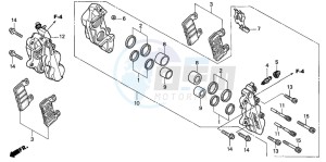 CBR600FR drawing FRONT BRAKE CALIPER