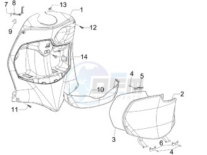 Fly 50 4t (25-30 kmh) drawing Front glove-box - Knee-guard panel