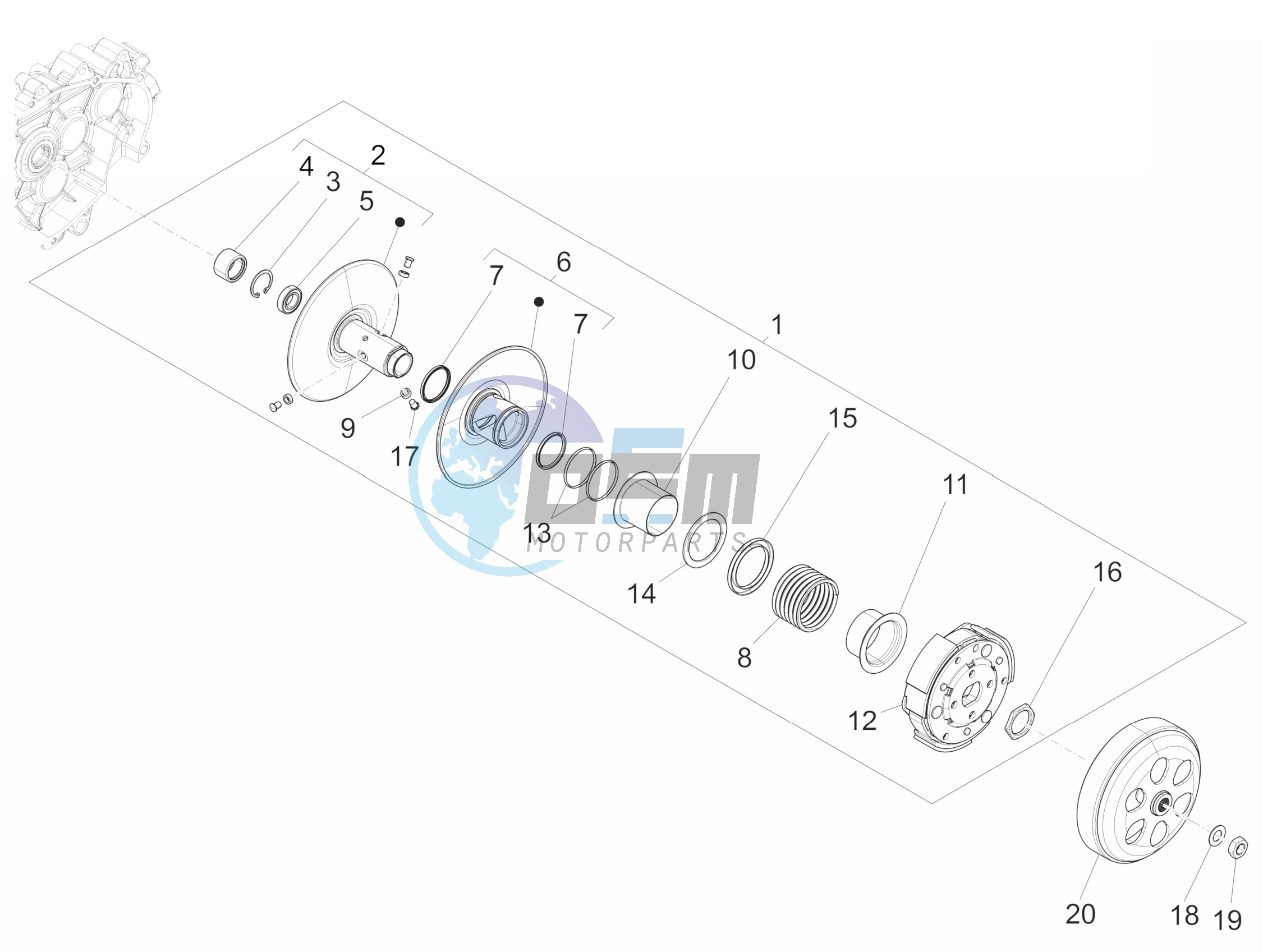 Driven pulley