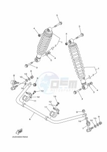 YFM700FWAD GRIZZLY 700 EPS (BLTE) drawing REAR SUSPENSION