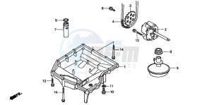 CB600F2 HORNET drawing OIL PAN/OIL PUMP