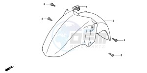 FES150 125 PANTHEON drawing FRONT FENDER