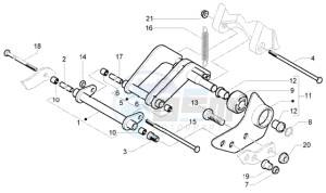 Beverly 125 RST drawing Swinging arm