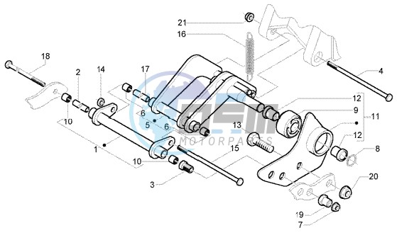 Swinging arm