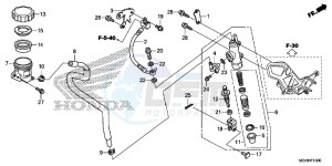 VFR1200XDH 2ED - (2ED) drawing RR. BRAKE MASTER CYLINDER