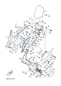 YP125RA (ABS) X-MAX 250 ABS (2DLB 2DLB 2DLB 2DLB) drawing WINDSHIELD