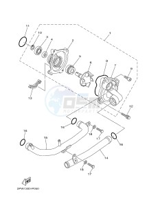 XP500A T-MAX 530 (2PWR) drawing WATER PUMP