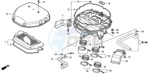 CBR1100XX SUPER BLACKBIRD drawing AIR CLEANER (V/W)