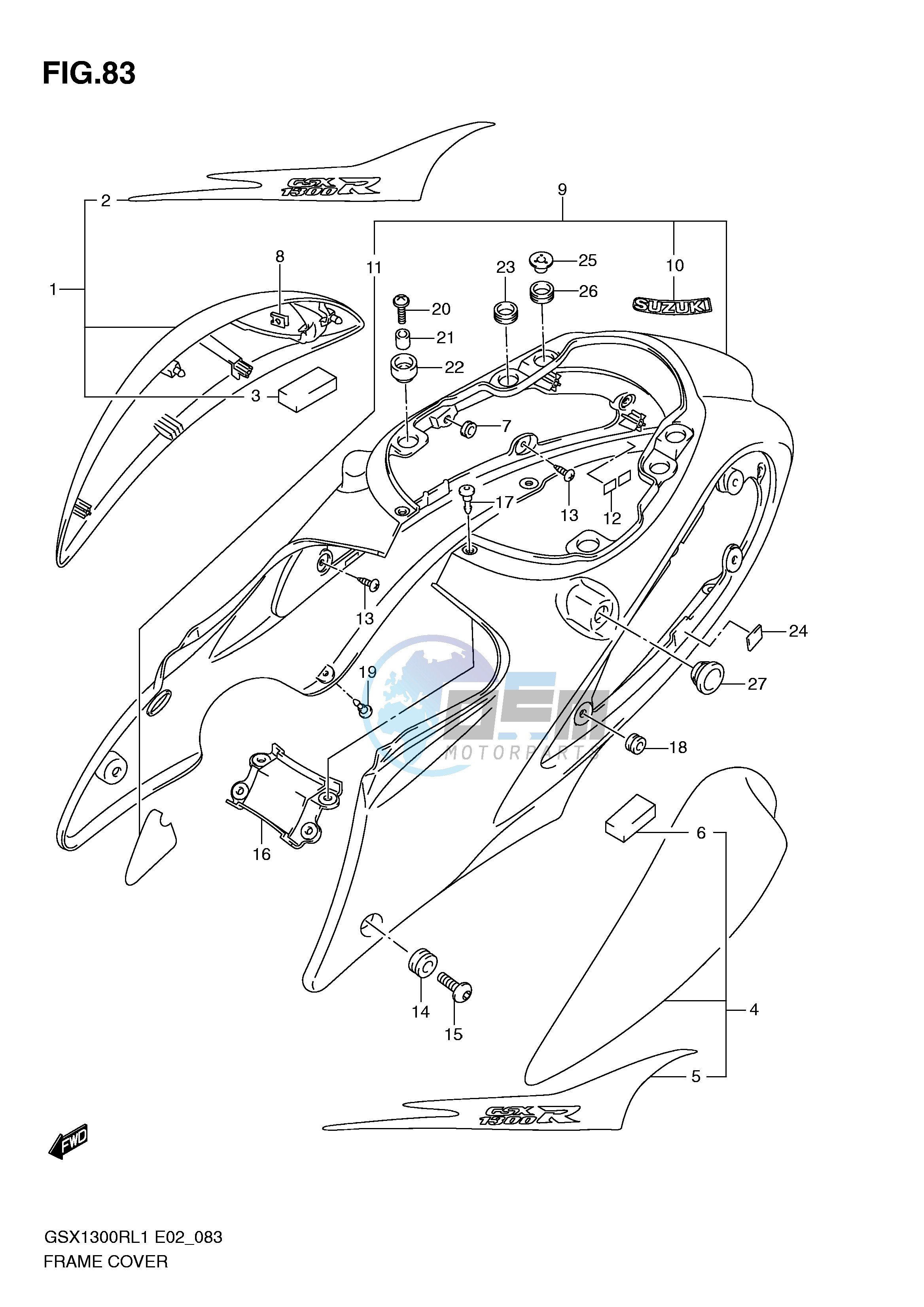 FRAME COVER (GSX1300RL1 E2)