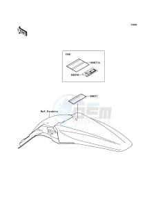 KX250F KX250W9F EU drawing Labels