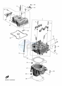 YZ450F (B2WH) drawing CYLINDER