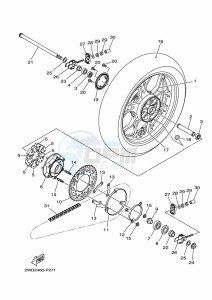 YZF320-A YZF-R3 (B7PF) drawing REAR WHEEL