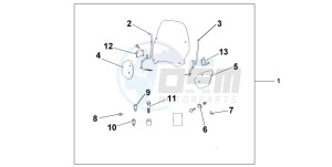 PES150R 125 drawing WINDSHIELD