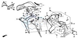 CBR600RA9 Korea - (KO / ABS MK) drawing LOWER COWL (R.) (CBR600RR9,A/RA9,A)