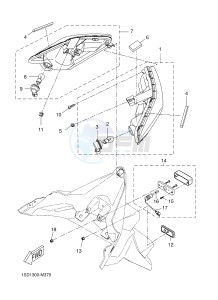 YP400RA X-MAX 400 ABS X-MAX (1SDA 1SDA 1SDA 1SDA) drawing TAILLIGHT