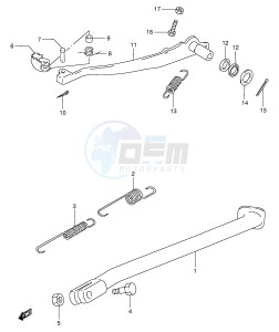 DR350 (E1) drawing STAND - REAR BRAKE