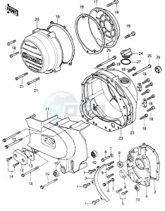 KZ 750 E (E1) drawing ENGINE COVERS -- 80 KZY 50-E1- -