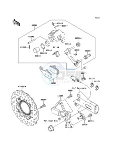 ER-6f ABS EX650DBF GB XX (EU ME A(FRICA) drawing Rear Brake