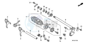 CBR1000RAA BR / ABS - (BR / ABS) drawing GEARSHIFT DRUM