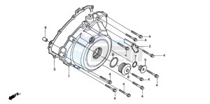 CB500 drawing LEFT CRANKCASE COVER