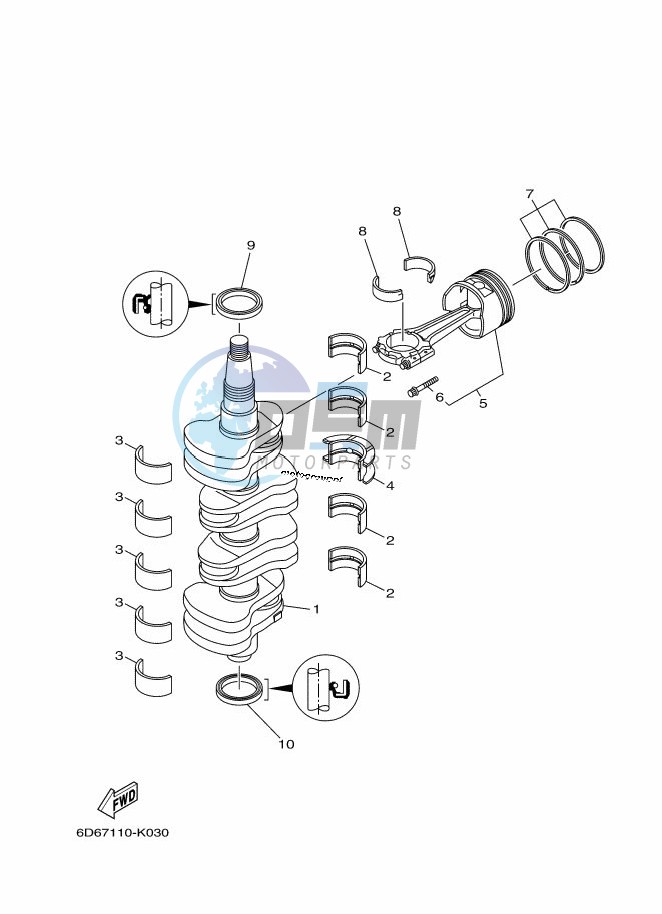 CRANKSHAFT--PISTON