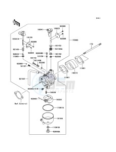 MULE_600 KAF400B8F EU drawing Carburetor