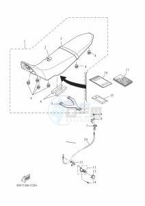 XTZ690D-B TENERE 700 (BEH4) drawing SEAT