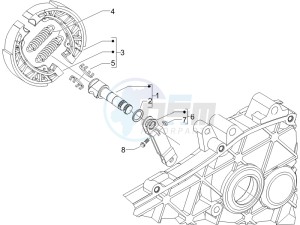 LXV 150 (NAFTA) drawing Rear brake - Brake jaw