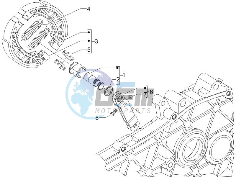 Rear brake - Brake jaw