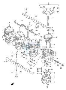 GSX400 (E30) drawing CARBURETOR