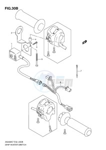 AN400 (E2) Burgman drawing GRIP HEATER (AN400ZK9 ZL0)