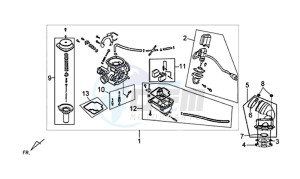 X'PRO 50 (45 KM/H) (AE05W4-EU) (L4-M1) drawing CARBURETTOR / X'PRO 50 (45 KM/H) (AE05W4-EU) (L4-M1)