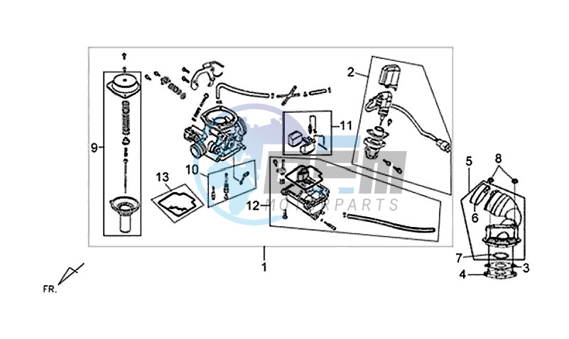 CARBURETTOR / X'PRO 50 (45 KM/H) (AE05W4-EU) (L4-M1)