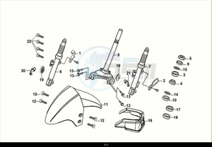 JET4 RX 125 (XE12W4-EU) (E5) (M1) drawing STEERING STEM - FRONT CUSHION