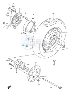 VZ800 (E2) MARAUDER drawing REAR WHEEL