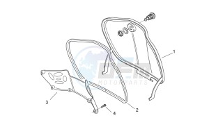 Scarabeo 50 2t e2 (eng. piaggio) drawing Central body I - Glove comp.door