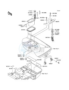 JET SKI STX-15F JT1500-A2 FR drawing Hull Rear Fittings