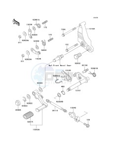 ZG 1000 A [CONCOURS] (A6F) A6F drawing GEAR CHANGE MECHANISM