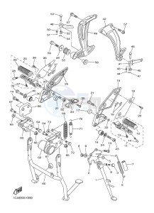 FZ1-S FZ1 FAZER 1000 (1CAM) drawing STAND & FOOTREST