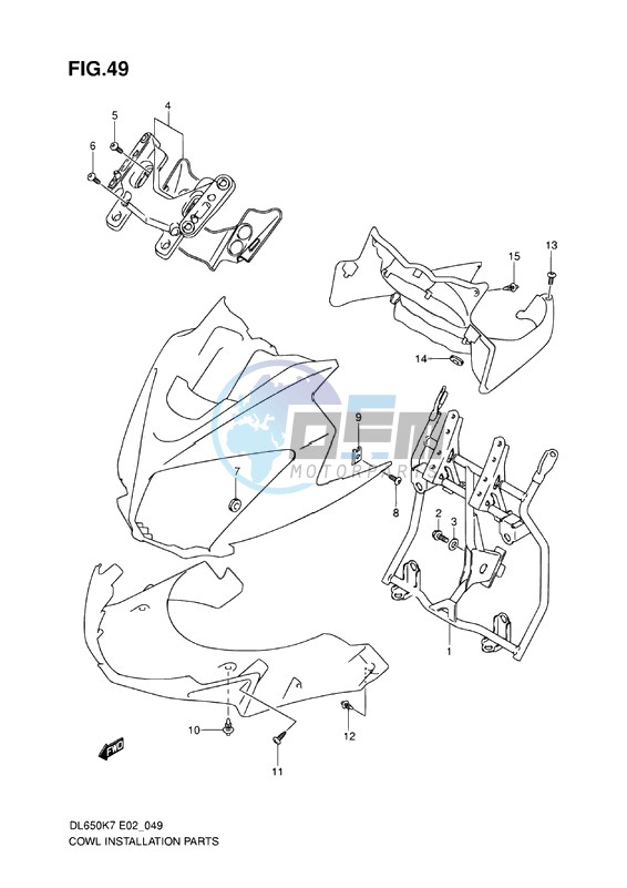 COWL BODY INSTALLATION PARTS