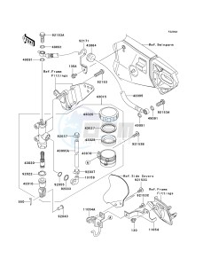 ZX 1000 D [NINJA ZX-10R] (D6F-D7FA) D7FA drawing REAR MASTER CYLINDER-- D7F_D7FA- -