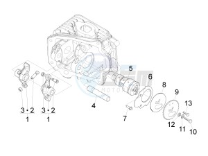 S 125 4T 2V E3 Taiwan drawing Rocking levers support unit