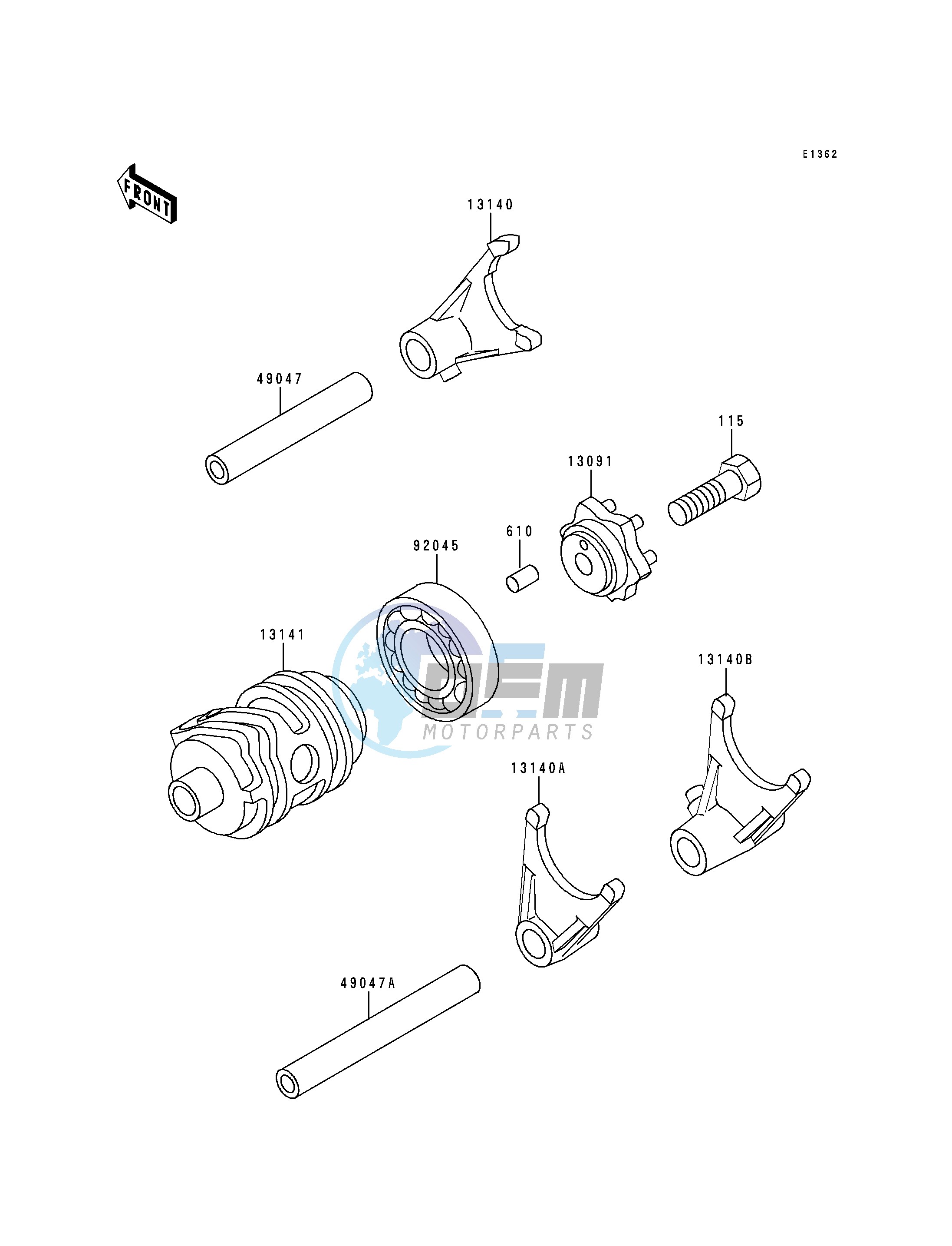 GEAR CHANGE DRUM_SHIFT FORK-- S- -