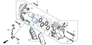 VT750DCA SHADOW SPIRIT drawing FRONT BRAKE CALIPER