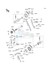 KVF 650 G [BRUTE FORCE 650 4X4I HARDWOODS GREEN HD] (G6F-G9F) G9F drawing CAMSHAFT-- S- -_TENSIONER