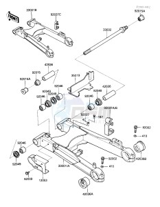 ZX 900 A [NINJA] (A3) NINJA 900 drawing SWING ARM