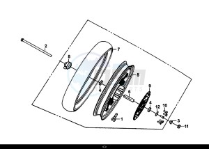 SYMPHONY ST 50 (25 KM/H) (XB05W4-NL) (E4) (L7-M0) drawing FRONT WHEEL